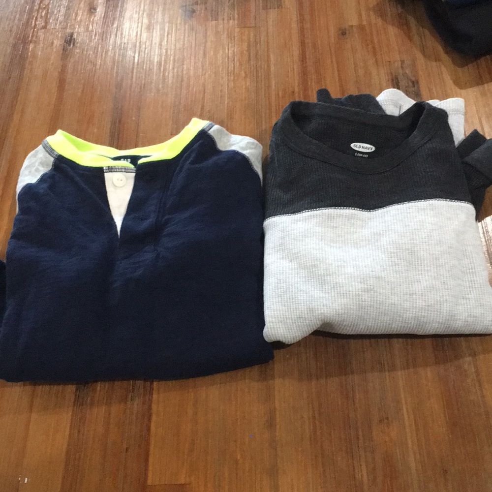 Casual long sleeve tops size L boys - 2 for $20